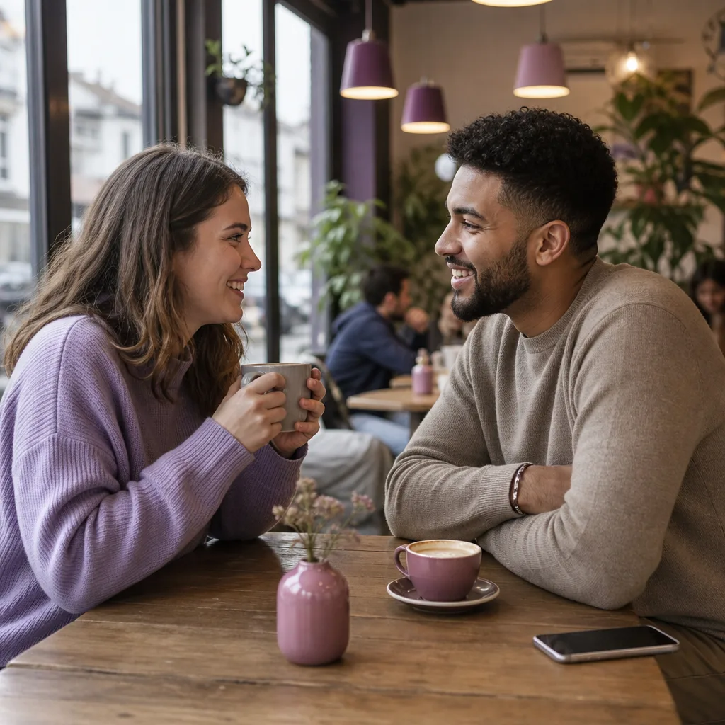 Couple sharing a casual meal at an independent Essex restaurant
